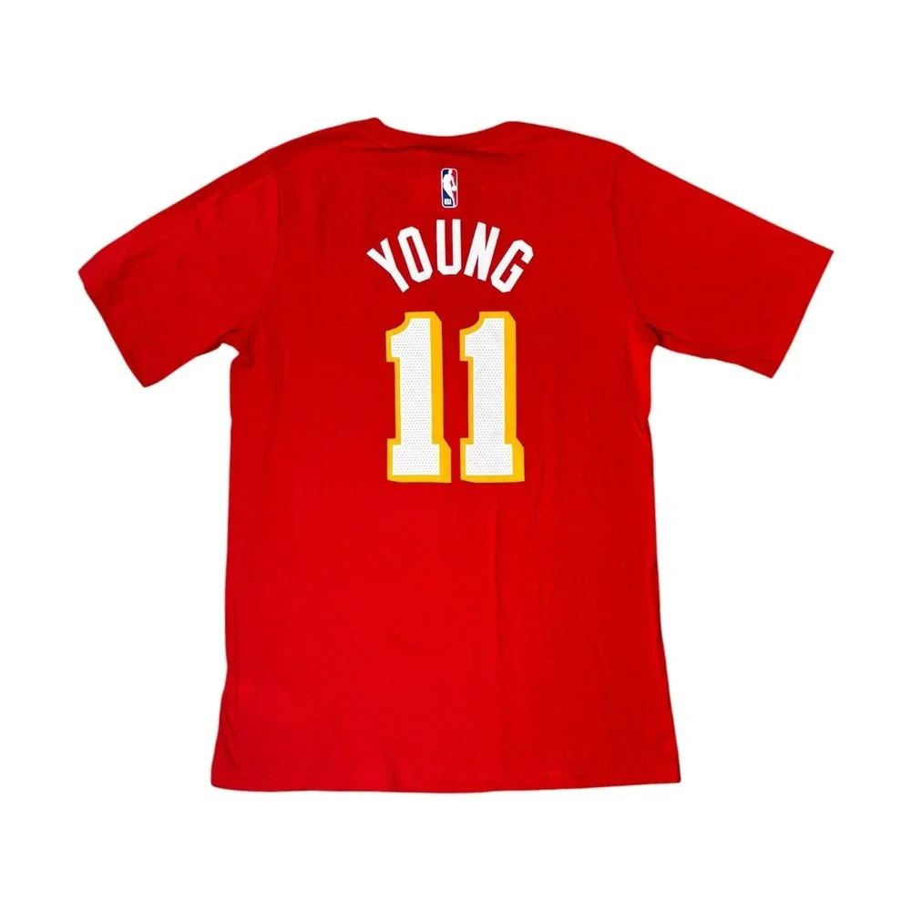Atlanta Hawks Tee‎ Shirt Youth L Red Trae Young #11 Nike Basketball NBA Graphic